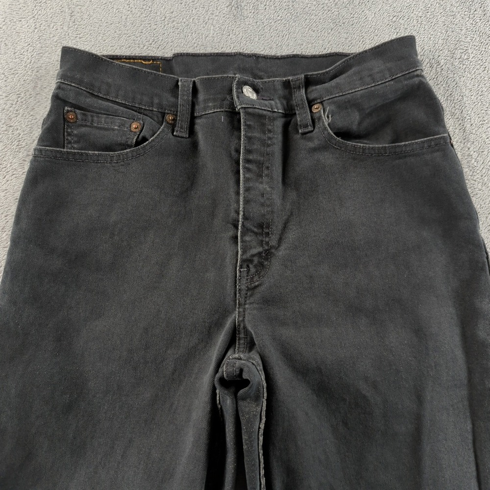 Vintage 90s Levis 550 Jeans Womens 10 (Fits 27x27) Black Faded Skater Brazil Y2K - Picture 2 of 13